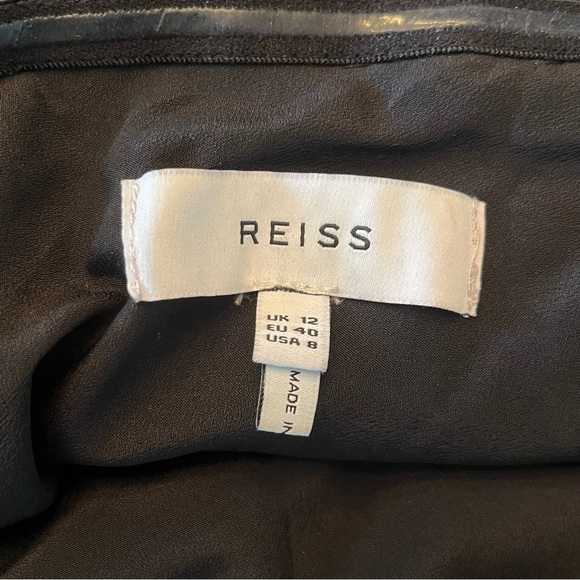 REISS Eva Sequin Cape One Shoulder Mini Dress in Blue Size 8 Party Holiday - Picture 8 of 8